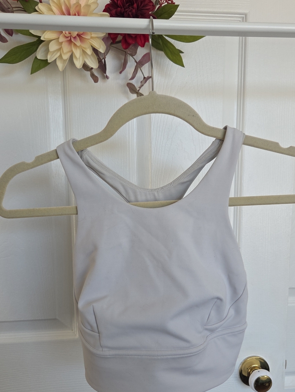 lululemon athletica Light Gray Scoop-Back Tank